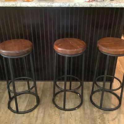 Set Of Three Bar Stools