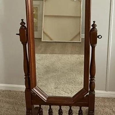 Wooded Framed Standing Mirror