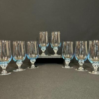 Hawthorne Azure Ice Tea Glasses by Sasaki