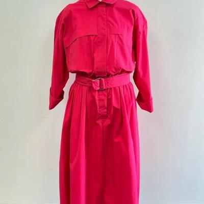 Vintage Belted Shirt Dress