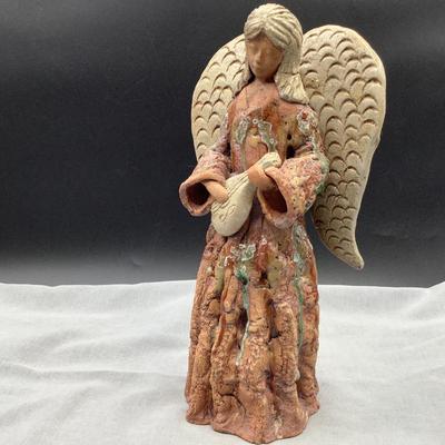 Glazed pottery angel