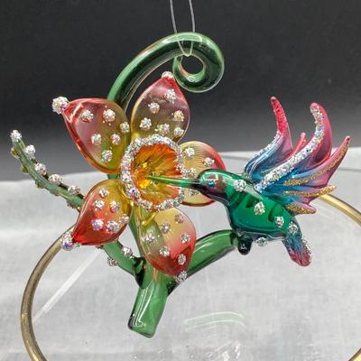 12 Blown glass bird ornaments by Ashton Drake