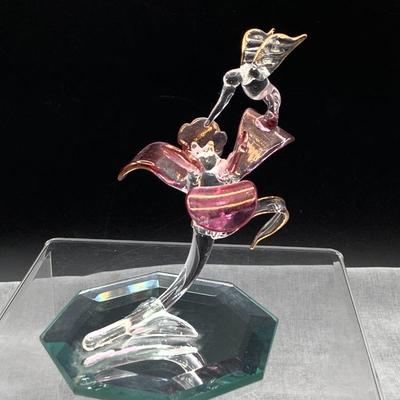 Blown glass hummingbird