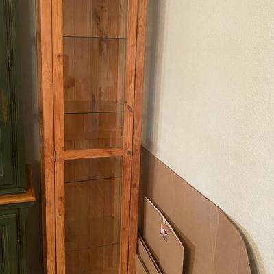 Sale Photo Thumbnail #19: Narrow curio cabinet