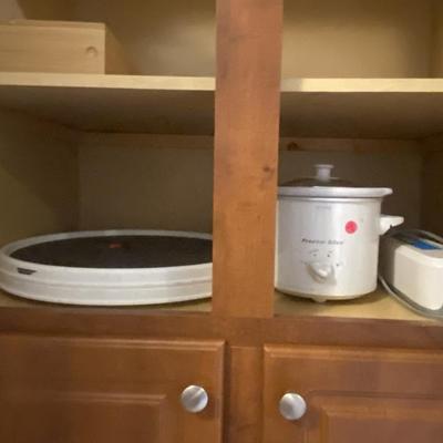 Sale Photo Thumbnail #23: 2 lazy Susan turntables 
Crock Pot
Vacuum sealer for food 
