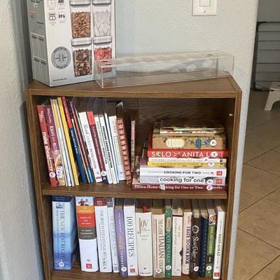 Sale Photo Thumbnail #28: Cookbooks and bookshelf