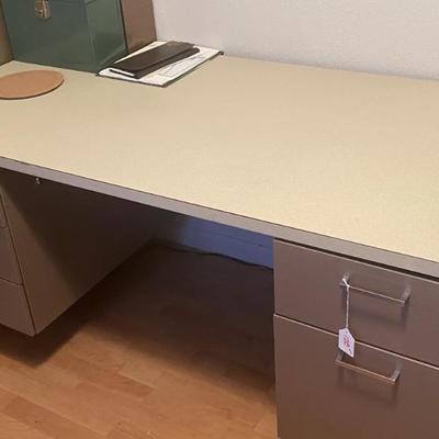 Sale Photo Thumbnail #29: Vintage office desk.  Also available: matching 4- drawer file cabinet