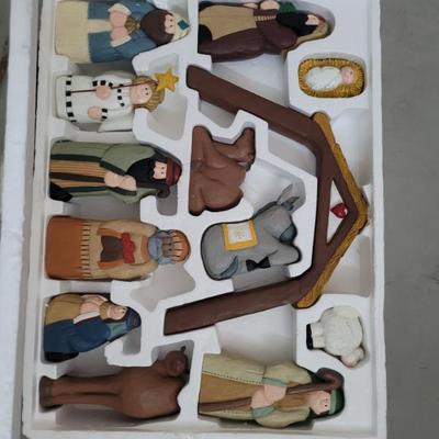 Sale Photo Thumbnail #38: Resin Nativity set.  Pieces are about 8 inches tall