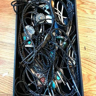 Sterling Silver Native American Bolo Ties