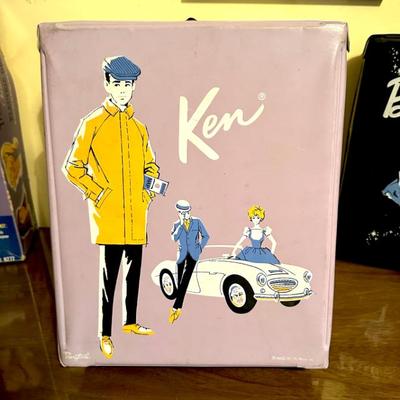 Ken Case with Ken Dolls and Clothes