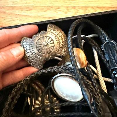 Sterling Concho Bolo Tie