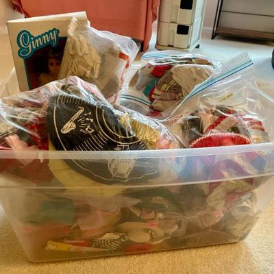 Heaps of vintage Ginny, Vogue and Madame Alexander doll clothes