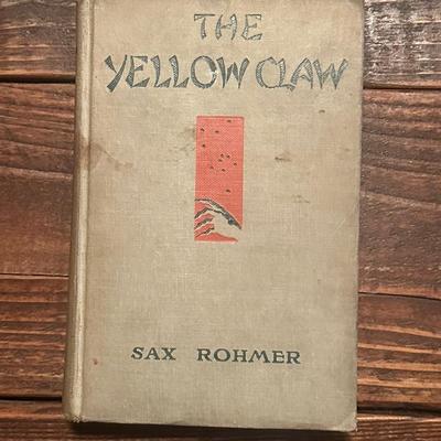 Rare Vintage Mystery: "The Yellow Claw" by Sax Rohmer (1915/1920 Printing)