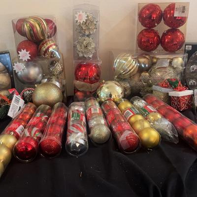 Red And Gold Holiday Ornaments 