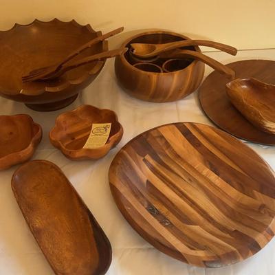 Wood Entertaining Bowls And Platters