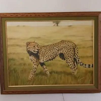 Cheetah Painting & Book