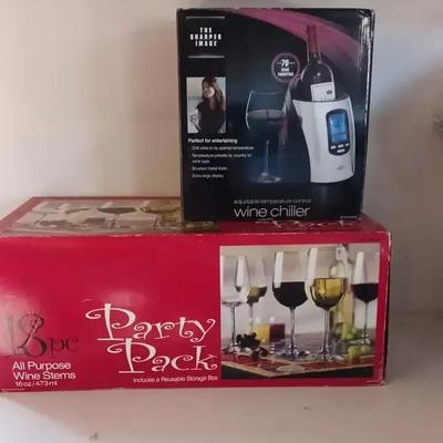 Wine Chiller and Glasses 