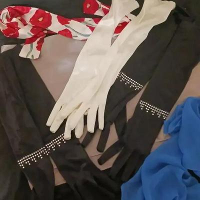 Satin Scarves and Gloves