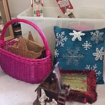 Baskets and Christmas Decor