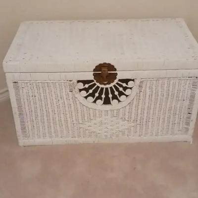 White Wicker Trunk