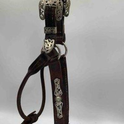 Sale Photo Thumbnail #241: 437 • vintage filigree show halter with silver overlay