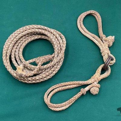 Sale Photo Thumbnail #341: 546 • braided rawhide reata with matching hobbles