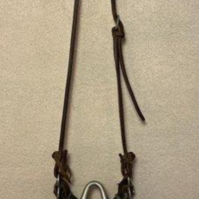 Sale Photo Thumbnail #278: 474 • leather split ear headstall with sliester bit
