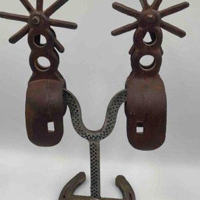 Sale Photo Thumbnail #31: 79 • antique heavy iron vaquero spurs