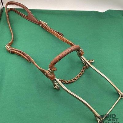 479 • leather one ear headstall with tex rudolph hackamore