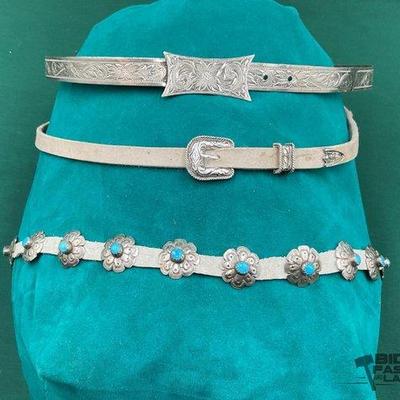 799 • set of three hat bands with sterling silver