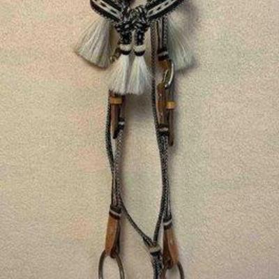 Sale Photo Thumbnail #264: 460 • horsehair and leather head stall with snaffle bit