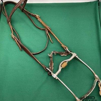 478 • vintage leather bridle with sliester bit
