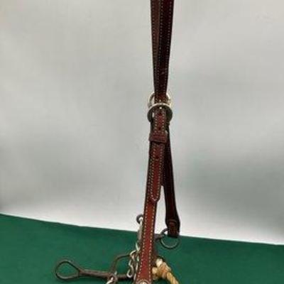 494 • leather one ear headstall with gag bit