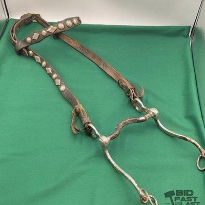 465 • antique western bridle with bit