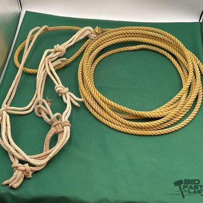 447 • lariat with attached rope halter