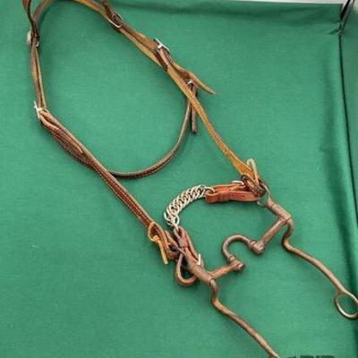 473 • leather headstall with correctional bit