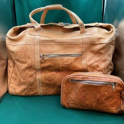 404 • 2 all leather western travel bags