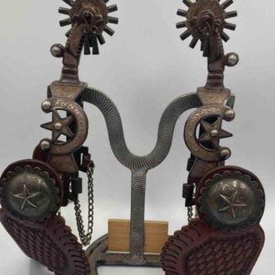 Sale Photo Thumbnail #11: 59 • e garcia silver spurs with spur straps