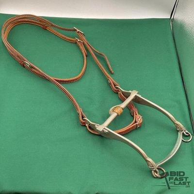 475 • leather one ear headstall with sliester bit