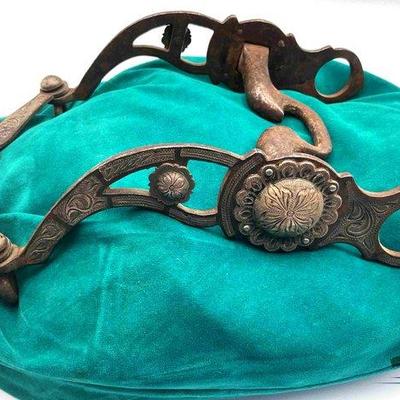 Sale Photo Thumbnail #107: 205 • vintage rocha marked western silver show bit