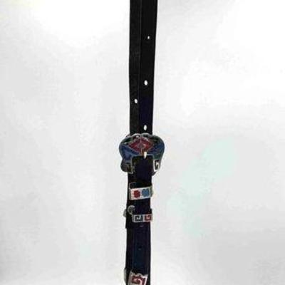 Sale Photo Thumbnail #309: 508 • vintage head stall with silver inlay