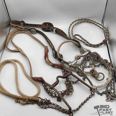 457 • two vintage mexican charro style bridles