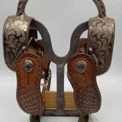 Sale Photo Thumbnail #9: 57 • j vaquero silver spurs with spur straps