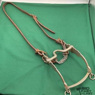474 • leather split ear headstall with sliester bit