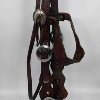 Sale Photo Thumbnail #320: 519 • antique brow band head stall