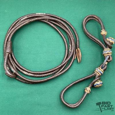 Sale Photo Thumbnail #350: 555 • braided leather:kangaroo reata with matching hobbles