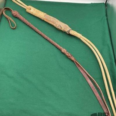 45 • two quirts one leather one rawhide