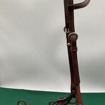 493 • leather one ear headstall with gag bit