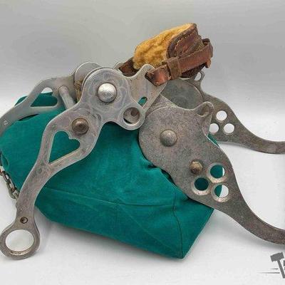 371 • 2 vintage mechanical hackamore:hackamore bits