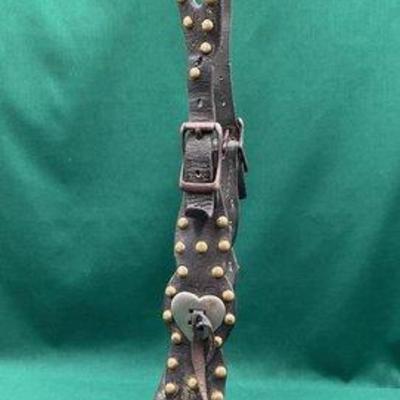 518 • antique studded one ear western head stall